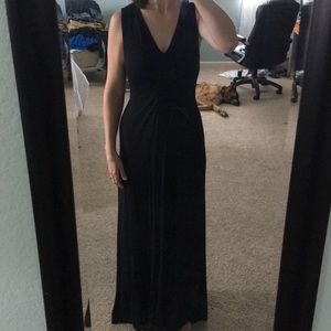 Black maxi maternity dress